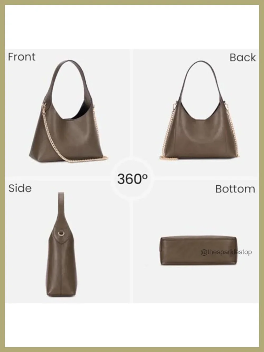Small Hobo Bag for Women Faux Leather Cherry Pendant Chain Crossbody Shoulder